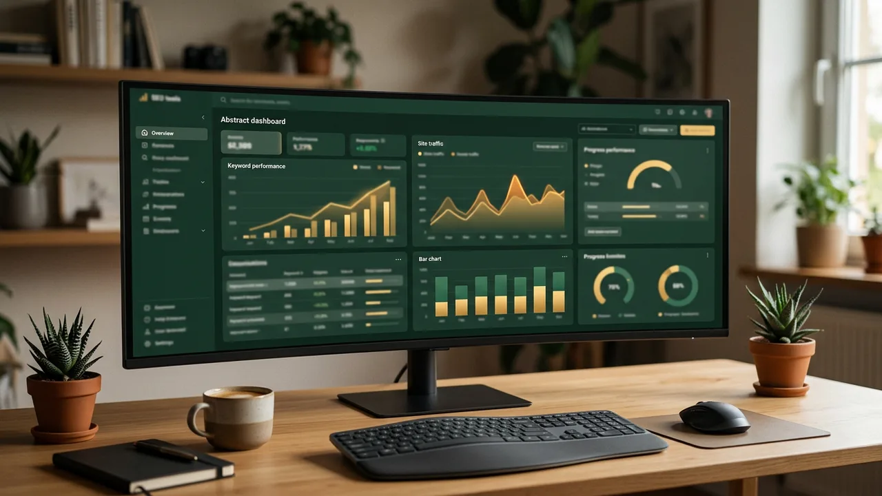 SEO analytics dashboard and search visibility planning workspace